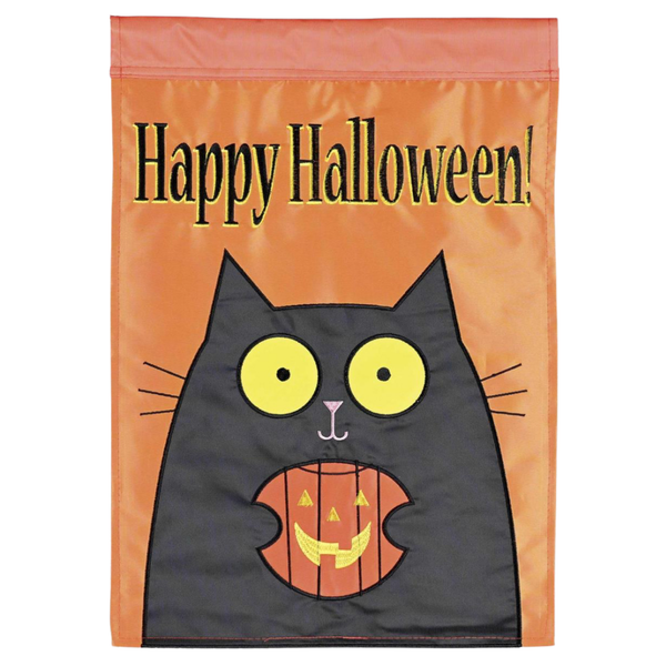 ‘Happy Halloween Black Cat’ Decorative Flag