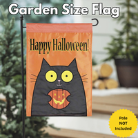 ‘Happy Halloween Black Cat’ Decorative Flag