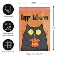 ‘Happy Halloween Black Cat’ Decorative Flag