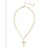 Sorrelli Cross Paperclip Pendant Necklace