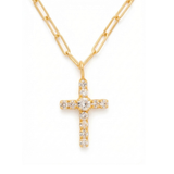 Sorrelli Cross Paperclip Pendant Necklace