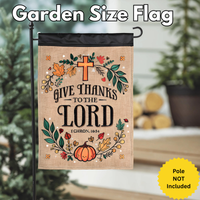 ‘Give Thanks Fall Cross’ Decorative Flag