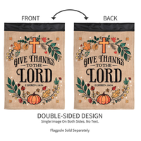 ‘Give Thanks Fall Cross’ Decorative Flag