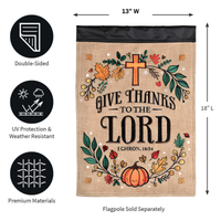 ‘Give Thanks Fall Cross’ Decorative Flag