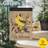 ‘Welcome Goldfinch’ Decorative Flag