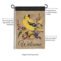 ‘Welcome Goldfinch’ Decorative Flag