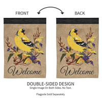 ‘Welcome Goldfinch’ Decorative Flag