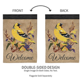 ‘Welcome Goldfinch’ Decorative Flag