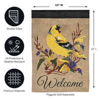 ‘Welcome Goldfinch’ Decorative Flag