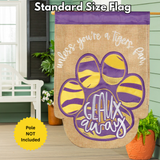 ‘Tiger Paw Geaux Away’ Decorative Flag