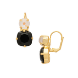 Sorrelli Cushion Cut Dangle Earrings in Black