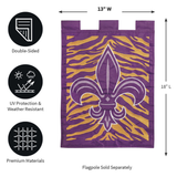 ‘Fleur-De-Lis Tiger’ Decorative Flag