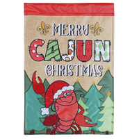 ‘Crawfish Merry Christmas’ Decorative Flag