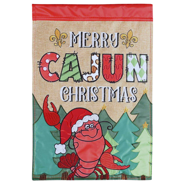 ‘Crawfish Merry Christmas’ Decorative Flag