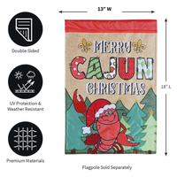 ‘Crawfish Merry Christmas’ Decorative Flag