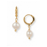 SORRELLI Pearl Huggie Hoop Earrings, Modern Pearl