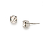 Sorrelli Simple Stud Earrings in Crystal and Palladium
