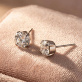 Sorrelli Simple Stud Earrings in Crystal and Palladium