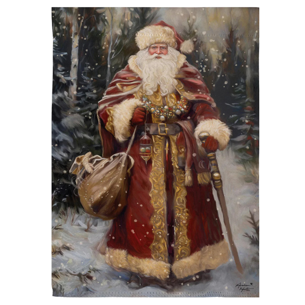 ‘Victorian Santa’ Decorative Flag