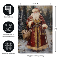 ‘Victorian Santa’ Decorative Flag