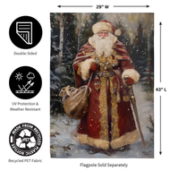 ‘Victorian Santa’ Decorative Flag