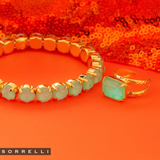 Sorrelli Emerald Cocktail Ring in Mint Delite