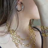 Sorrelli Keeley Hoop Earrings in Palladium