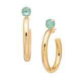 SORRELLI Keeley Studded Hoop Earrings, Summer Blue Delite