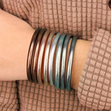 BuDha Girl, Fawn All Weather Bangle Set/4, Serenity Prayer