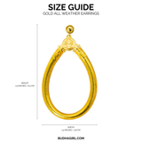 BuDhaGirl, Gold, All Weather Earrings
