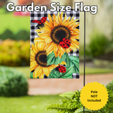 ‘Sunflower Ladybugs’ Burlap Decorative Flag