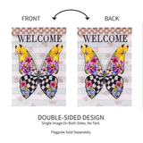 ‘Courtly Check Butterfly’ Appliqué Decorative Flag
