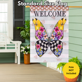 ‘Courtly Check Butterfly’ Appliqué Decorative Flag