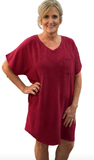 Zenana T-Shirt Pocket Dress, Assorted Colors