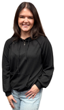 Heimish Long Puff Sleeve Ribbed Hoodie