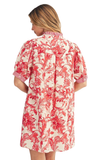 JODIFL Tropical Floral Dress in Red