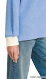 Zenana Ribbed V-Stitch Neck Pullover, Assorted Colors