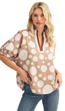 JODIFL Polka Dot Satin Top