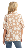 JODIFL Polka Dot Satin Top
