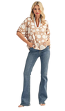 JODIFL Polka Dot Satin Top