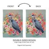 ‘Tropical Heron’ Suede Decorative Flag