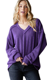 Heimish Long Puff Sleeve Urban Ribbed Top, Assorted Colors