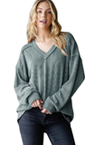 Heimish Long Puff Sleeve Urban Ribbed Top, Assorted Colors