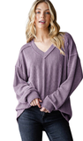 Heimish Long Puff Sleeve Urban Ribbed Top, Assorted Colors