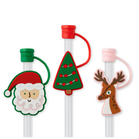 Swig “Christmas Cameos” Mega Mug Straw Topper Set