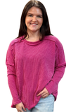 Heimish Long Sleeve Urban Ribbed Top, Assorted Colors