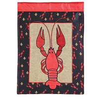 ‘Red & Black Crawfish’ Decorative Flag