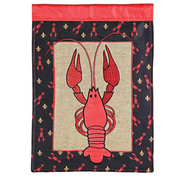 ‘Red & Black Crawfish’ Decorative Flag
