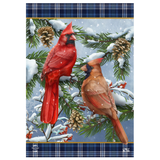 ‘Wintertime Cardinals’ Decorative Flag