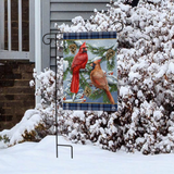 ‘Wintertime Cardinals’ Decorative Flag